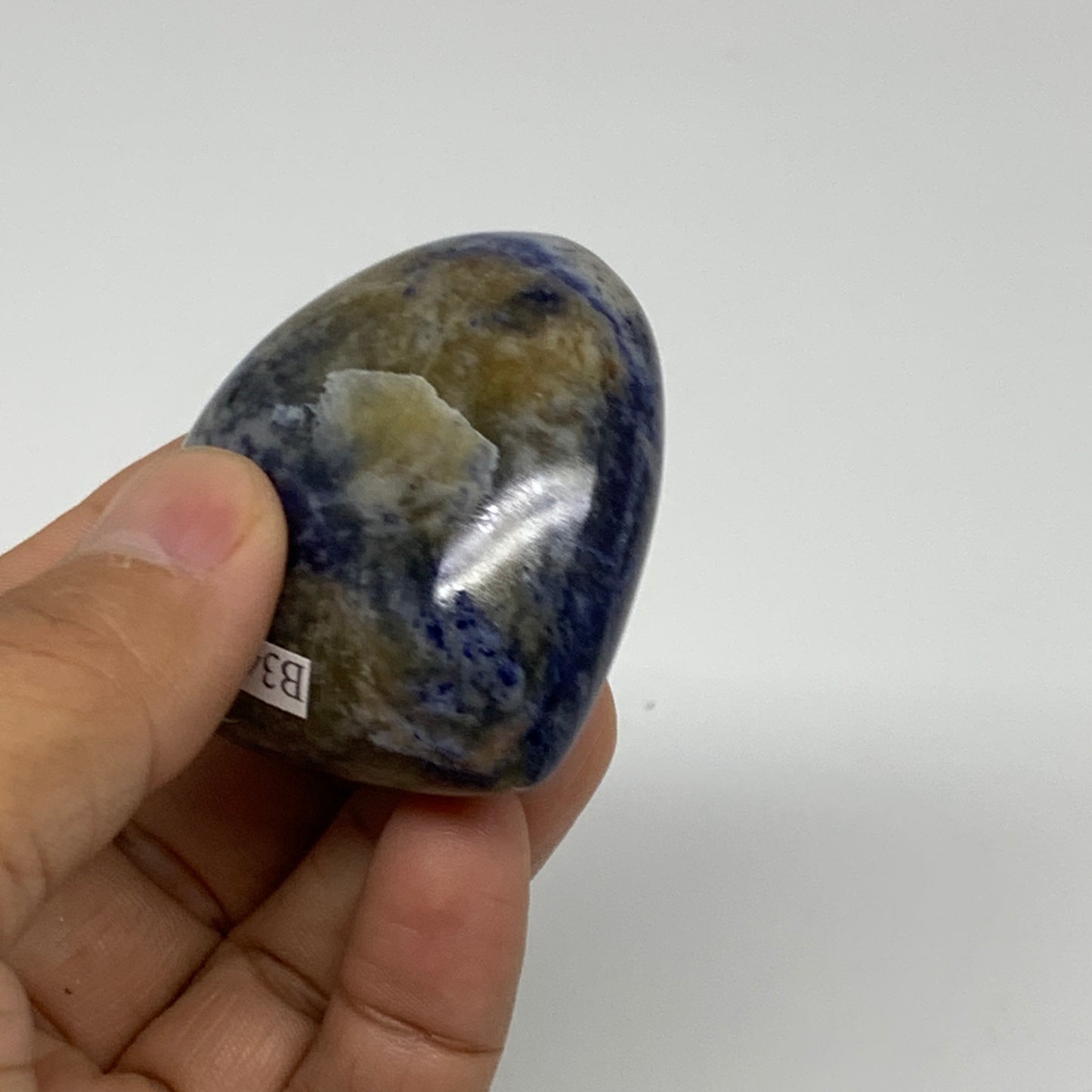 77.6g, 2"x2"x0.9", Natural Sodalite Heart Polished Gemstone, B34854