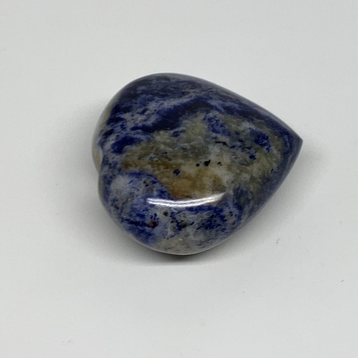 77.6g, 2"x2"x0.9", Natural Sodalite Heart Polished Gemstone, B34854