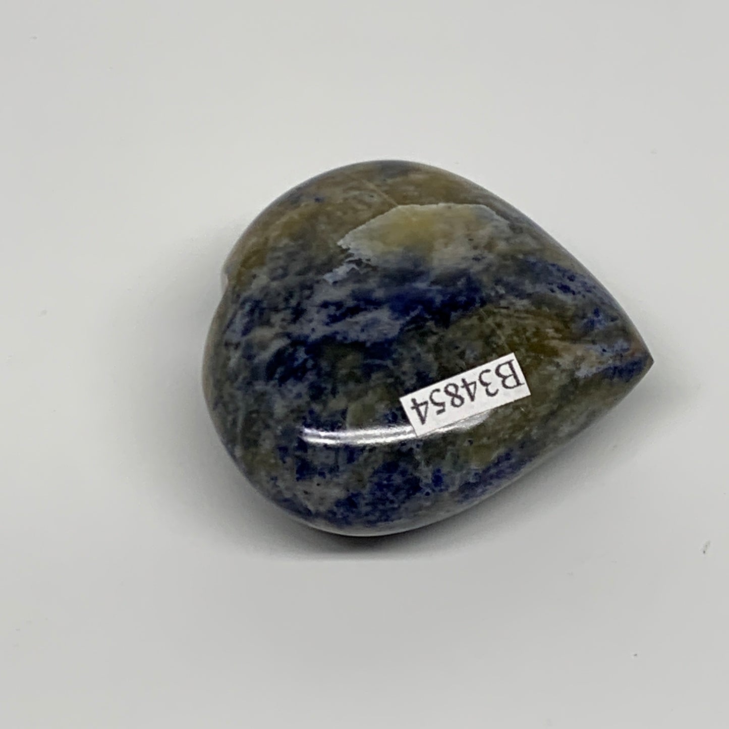 77.6g, 2"x2"x0.9", Natural Sodalite Heart Polished Gemstone, B34854