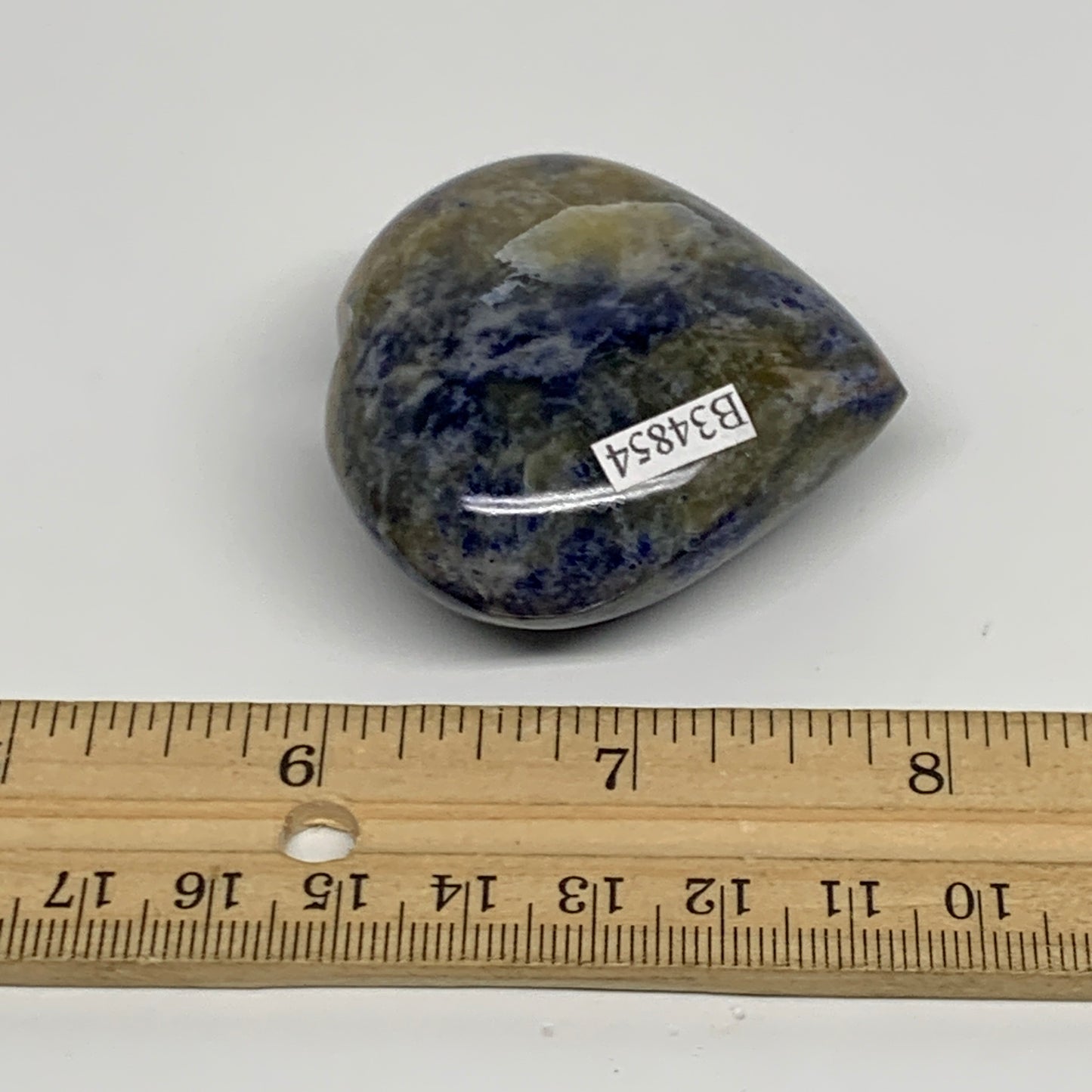 77.6g, 2"x2"x0.9", Natural Sodalite Heart Polished Gemstone, B34854