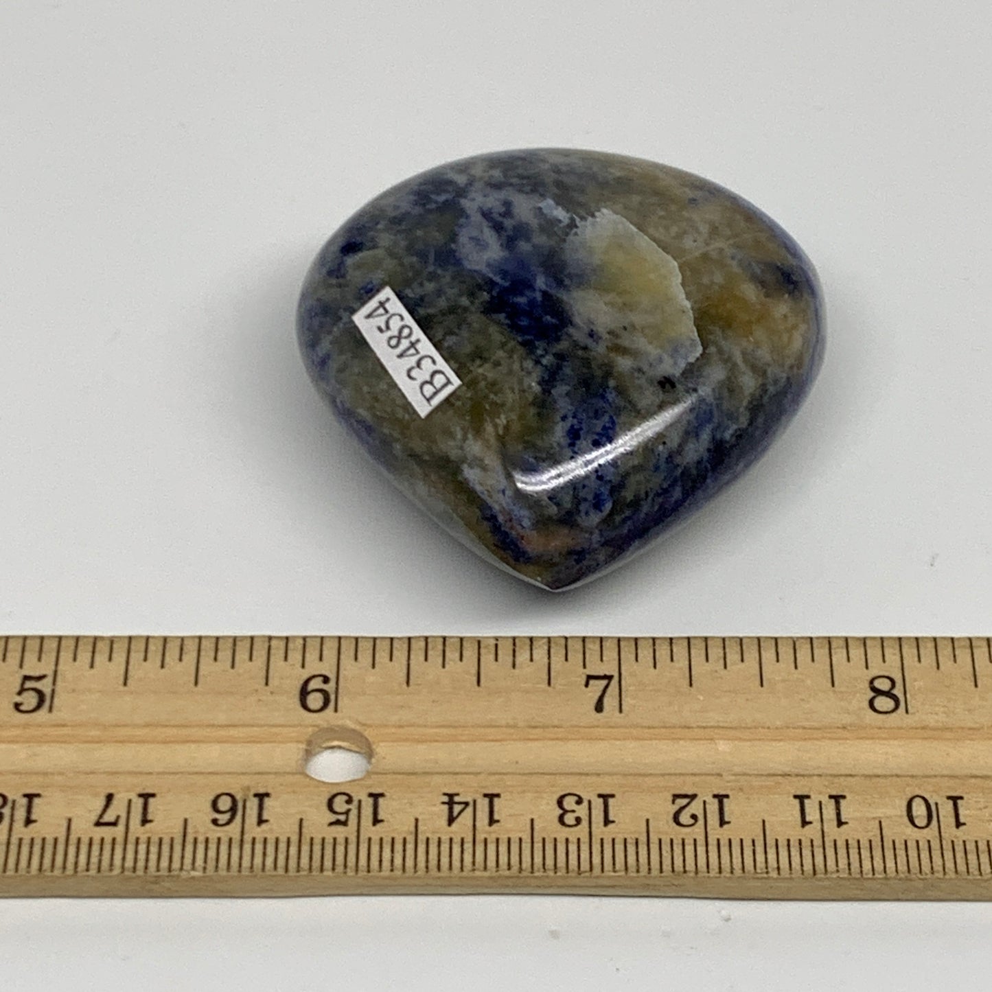 77.6g, 2"x2"x0.9", Natural Sodalite Heart Polished Gemstone, B34854