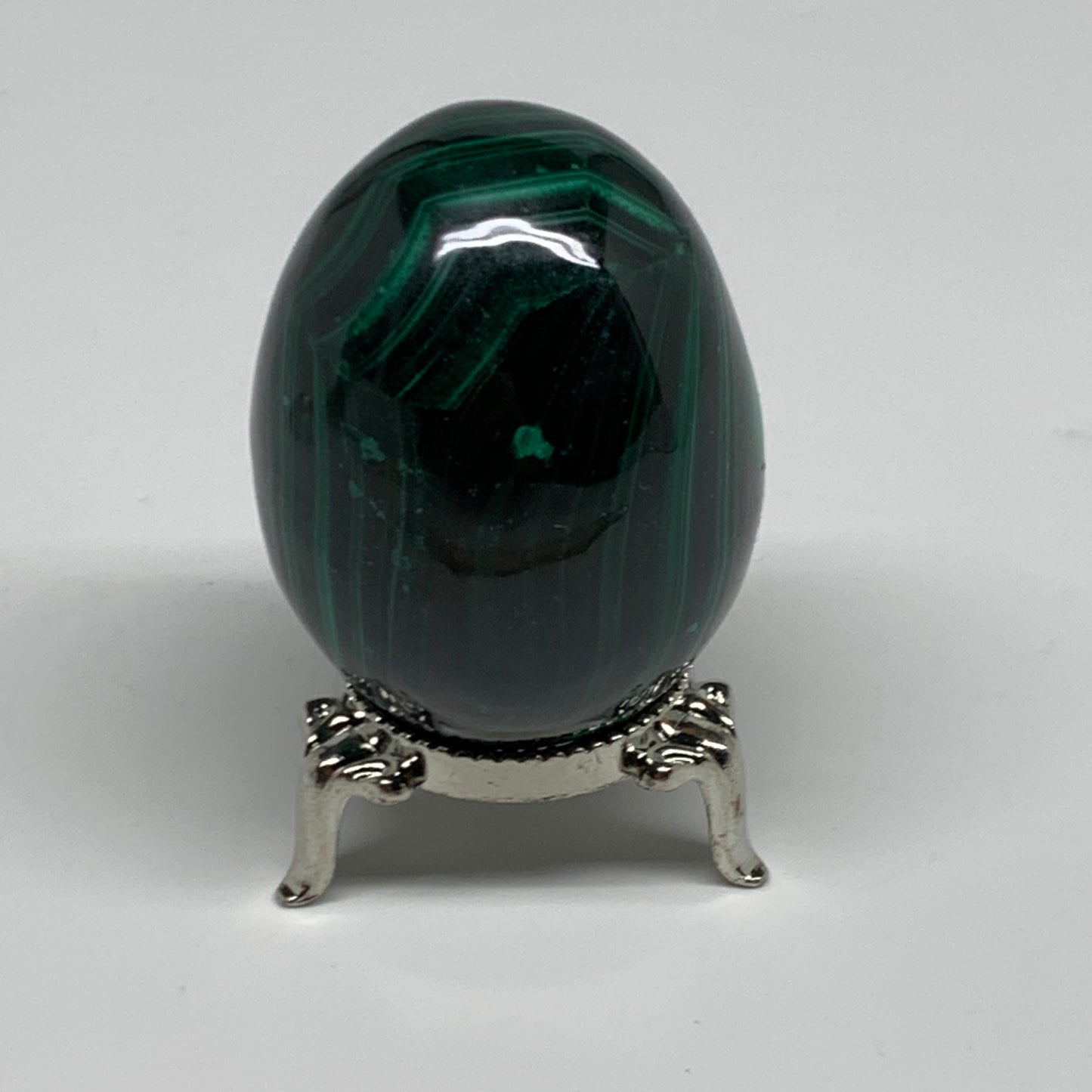 206.6g, 2.2"x1.9", Natural Solid Malachite Egg Polished Gemstone @Congo, B32766