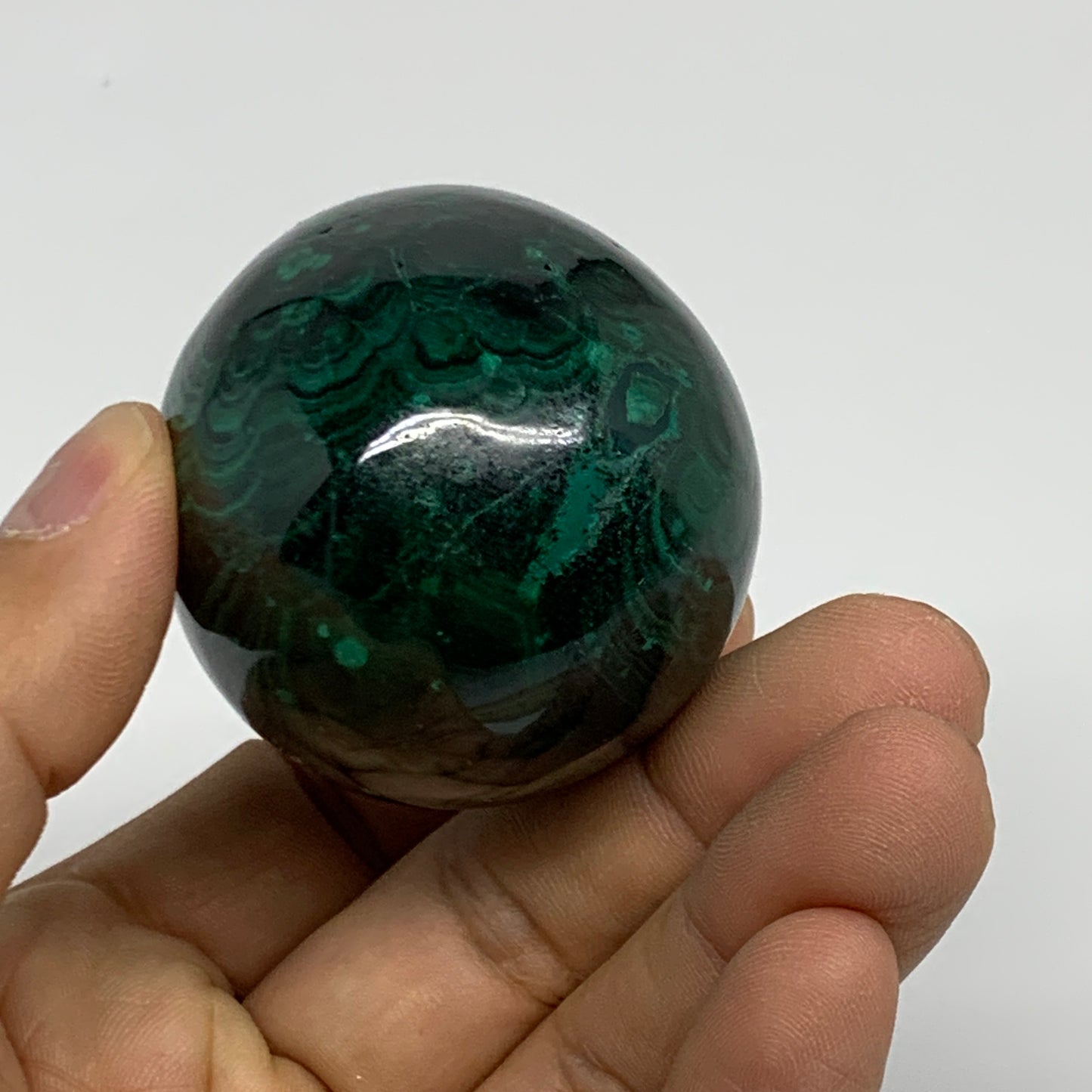 234.5g, 2.3"x1.7", Natural Solid Malachite Egg Polished Gemstone @Congo, B32767