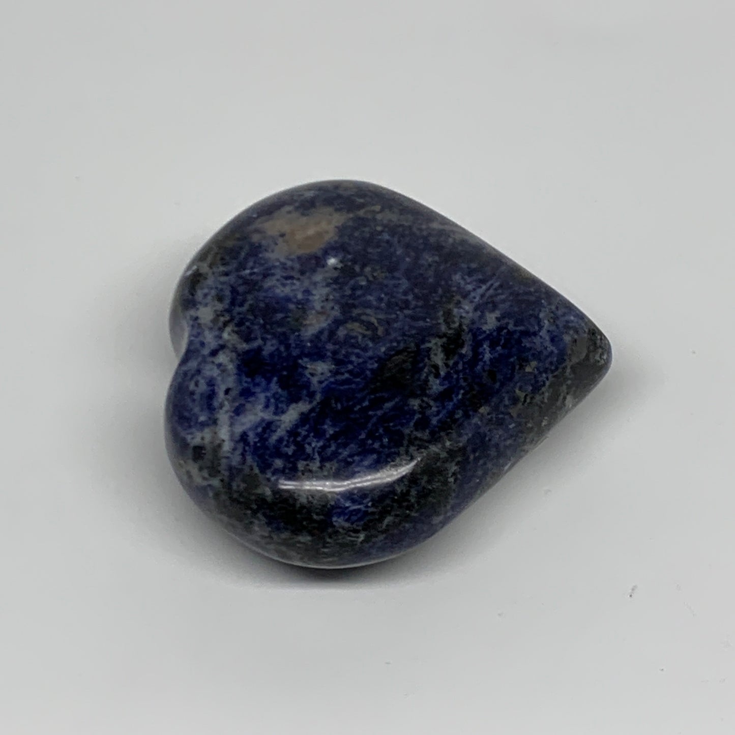 84.6g, 2"x2.2"x0.8", Natural Sodalite Heart Polished Gemstone, B34855