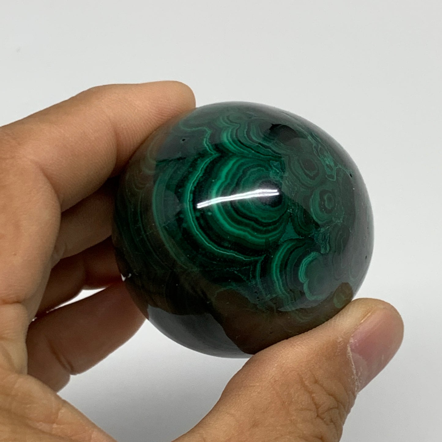 234.5g, 2.3"x1.7", Natural Solid Malachite Egg Polished Gemstone @Congo, B32767