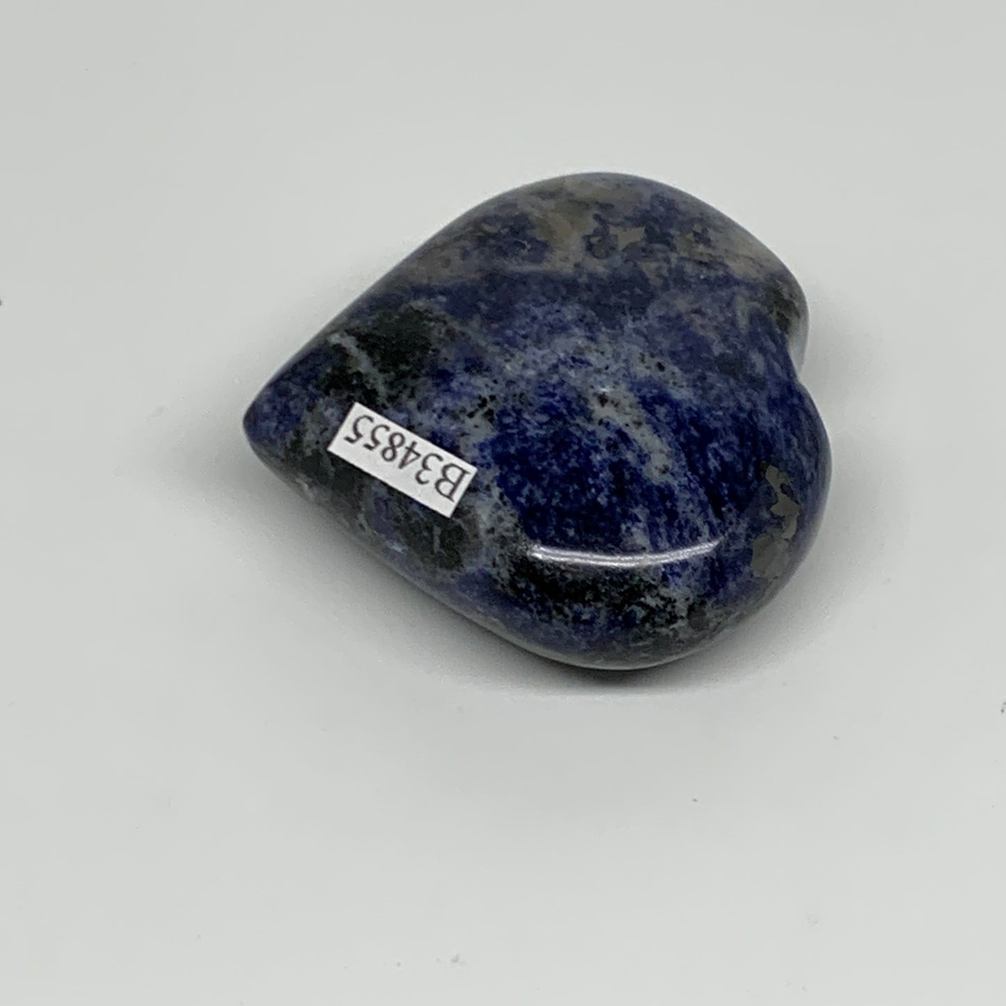 84.6g, 2"x2.2"x0.8", Natural Sodalite Heart Polished Gemstone, B34855