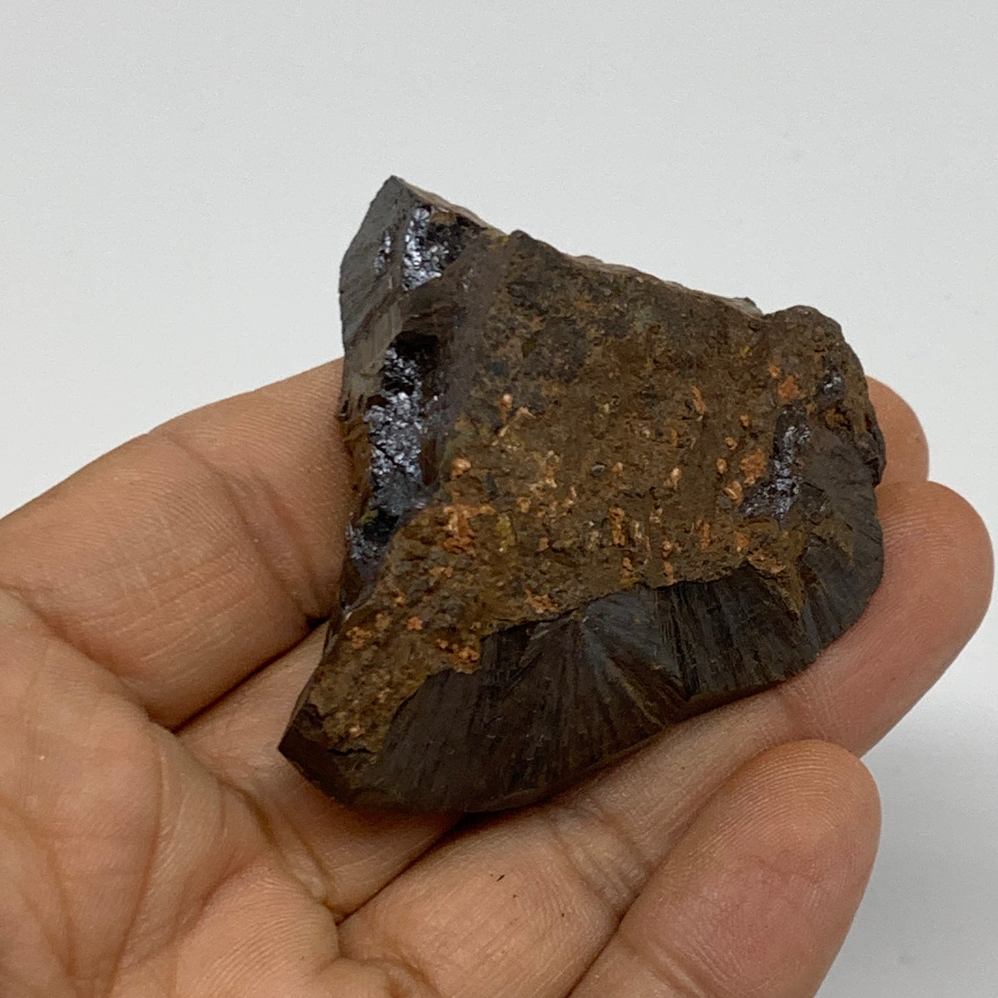 91.3g, 2.1"x2"x1", Rough Hematite Botryoidal Mineral Crystal, B37053