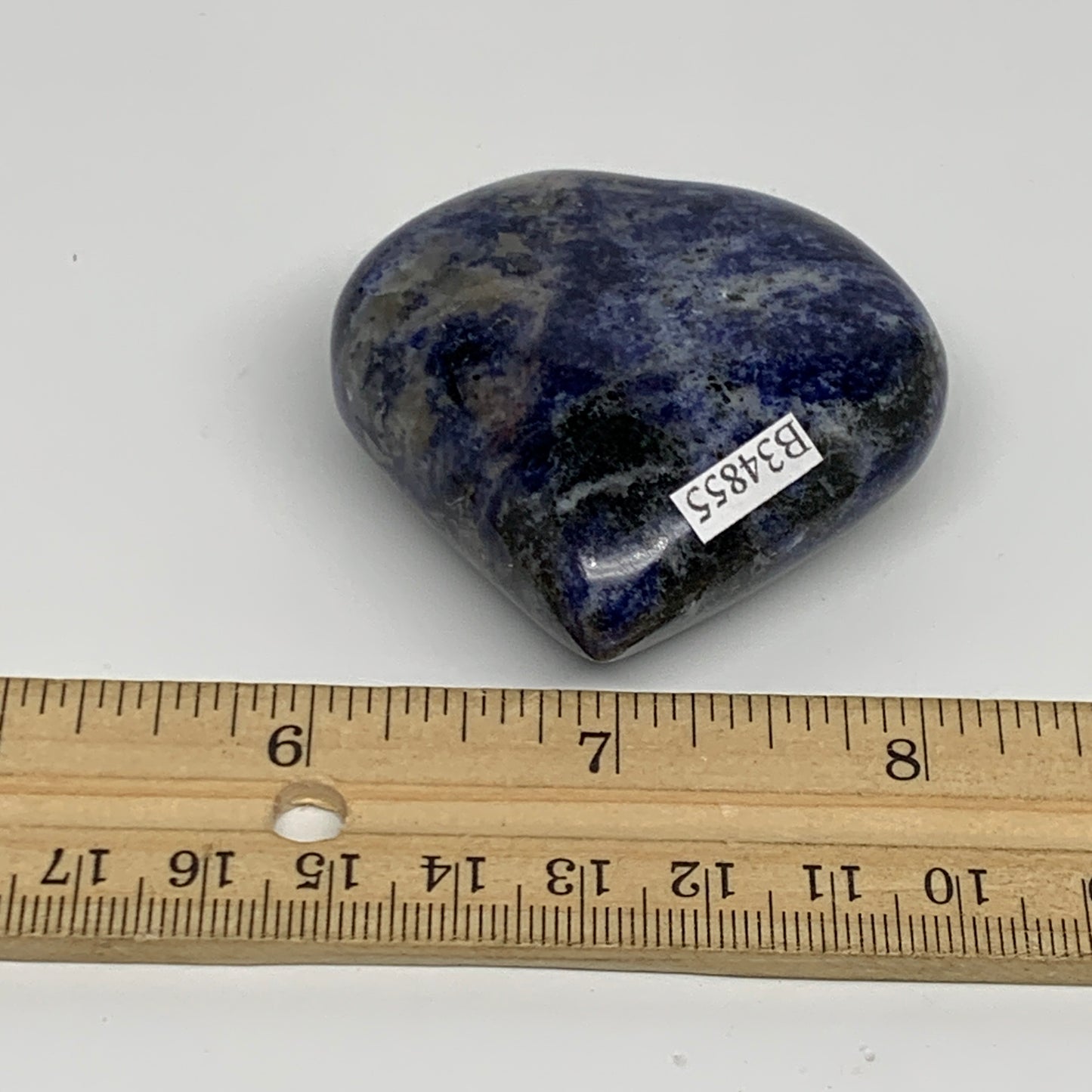 84.6g, 2"x2.2"x0.8", Natural Sodalite Heart Polished Gemstone, B34855