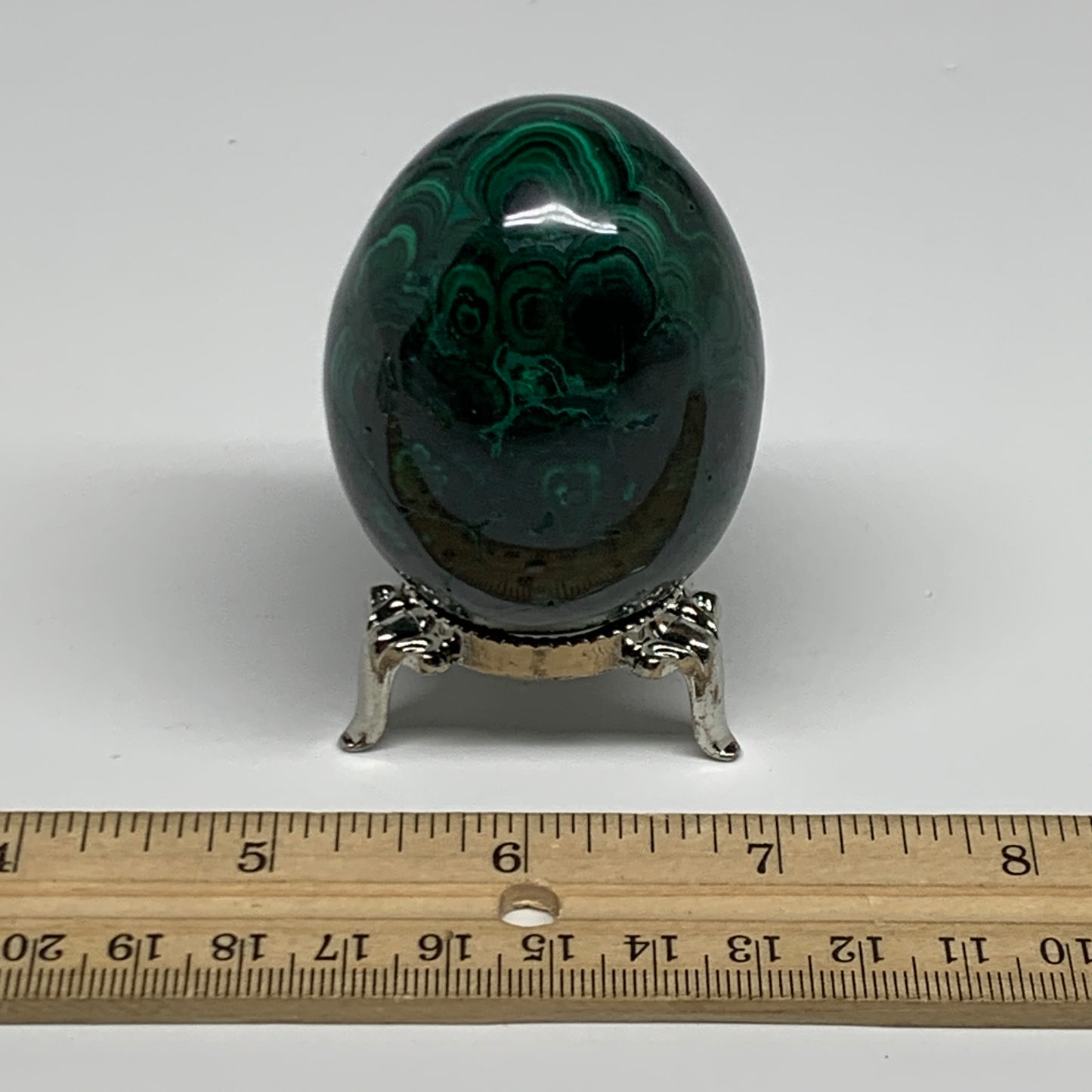 234.5g, 2.3"x1.7", Natural Solid Malachite Egg Polished Gemstone @Congo, B32767