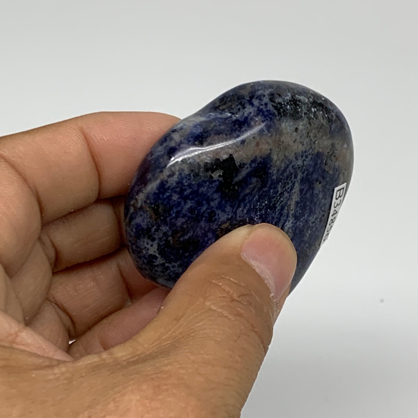 81g, 2"x2.1"x0.8", Natural Sodalite Heart Polished Gemstone, B34856