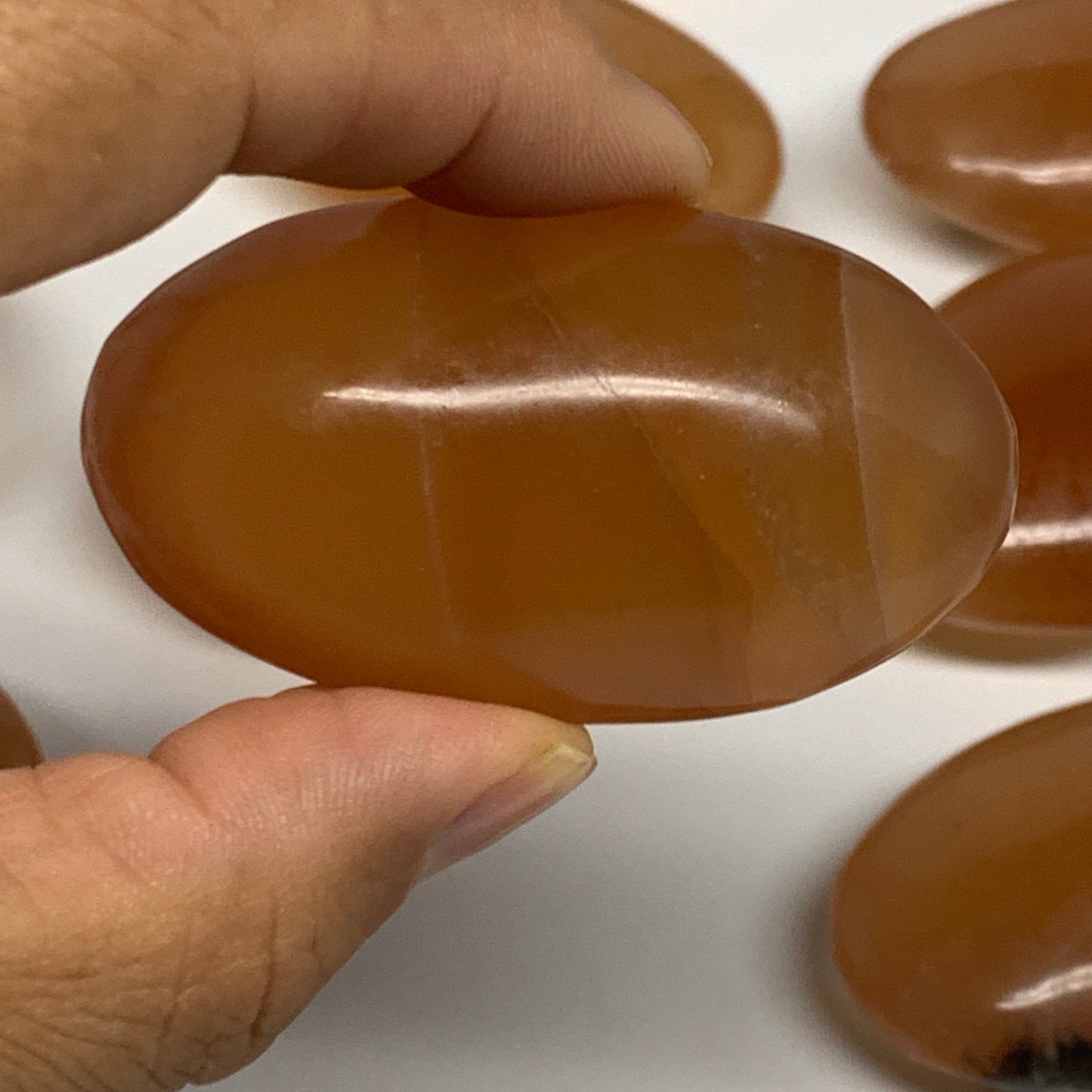 6.3 lbs, 2"-3", 39pcs, Honey Calcite Palm-Stone Stones @Afghanistan, B26826