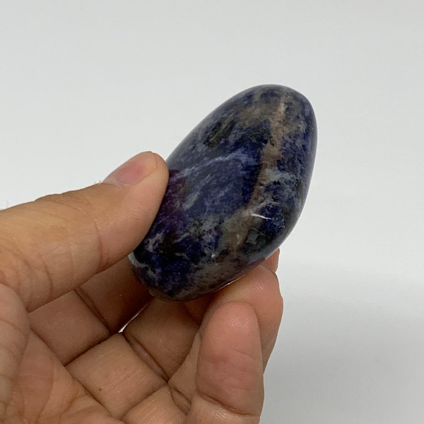 81g, 2"x2.1"x0.8", Natural Sodalite Heart Polished Gemstone, B34856