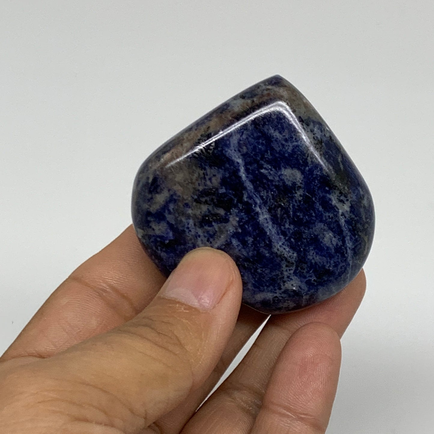 81g, 2"x2.1"x0.8", Natural Sodalite Heart Polished Gemstone, B34856