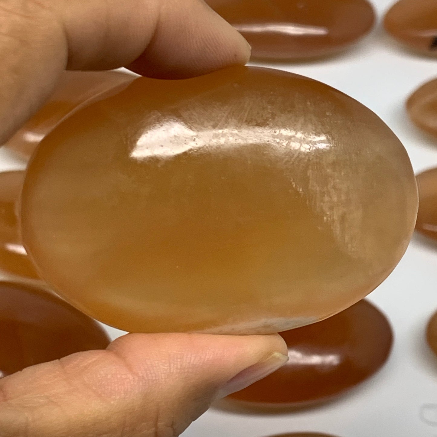 6.3 lbs, 2"-3", 39pcs, Honey Calcite Palm-Stone Stones @Afghanistan, B26826