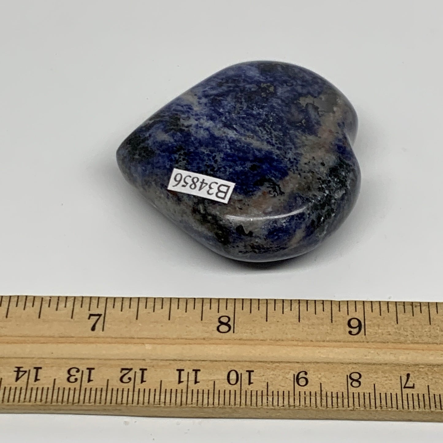 81g, 2"x2.1"x0.8", Natural Sodalite Heart Polished Gemstone, B34856