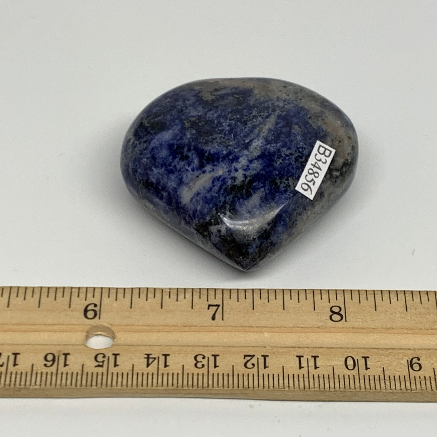 81g, 2"x2.1"x0.8", Natural Sodalite Heart Polished Gemstone, B34856