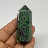 84.2g, 2.5"x0.9", Natural Ruby Zoisite Tower Point Obelisk @India, B31467