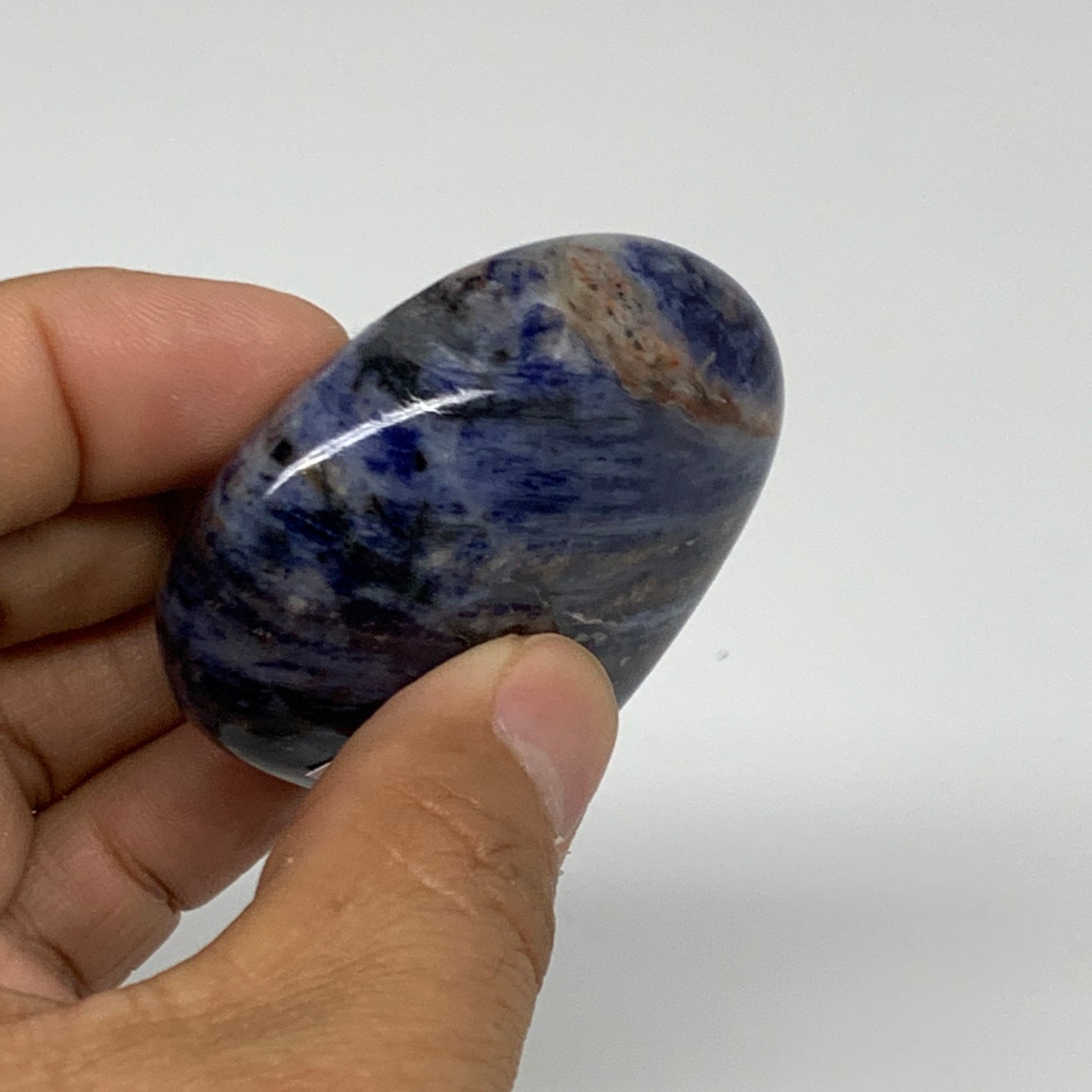 80.9g, 2.1"x2.2"x0.8", Natural Sodalite Heart Polished Gemstone, B34857