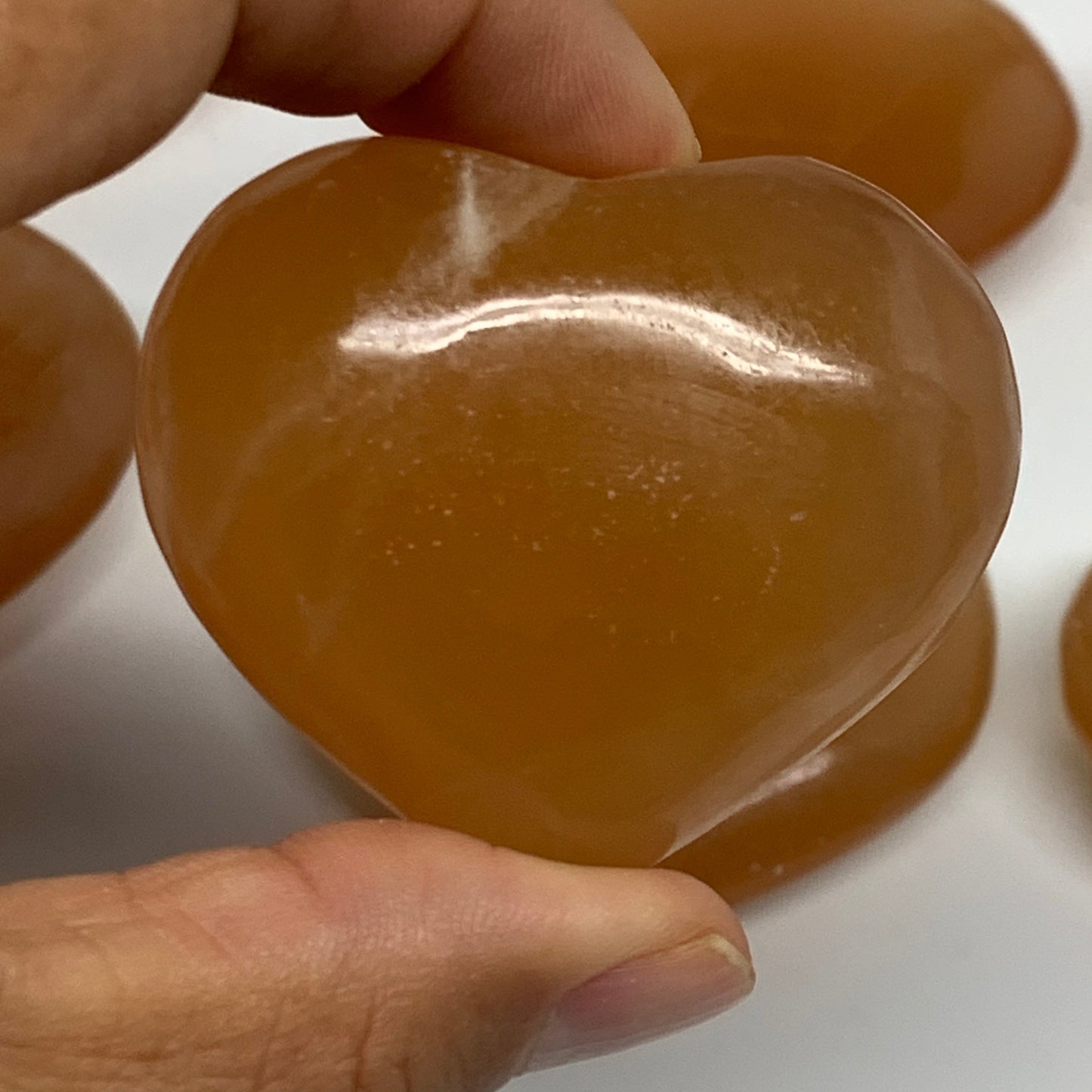 5.12 lbs ,24 pcs, 1.8"- 2.5", Natural Honey Calcite Hearts @Afghanistan, B26827