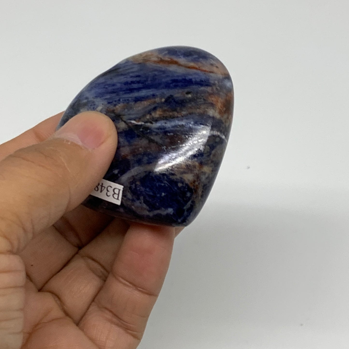 80.9g, 2.1"x2.2"x0.8", Natural Sodalite Heart Polished Gemstone, B34857