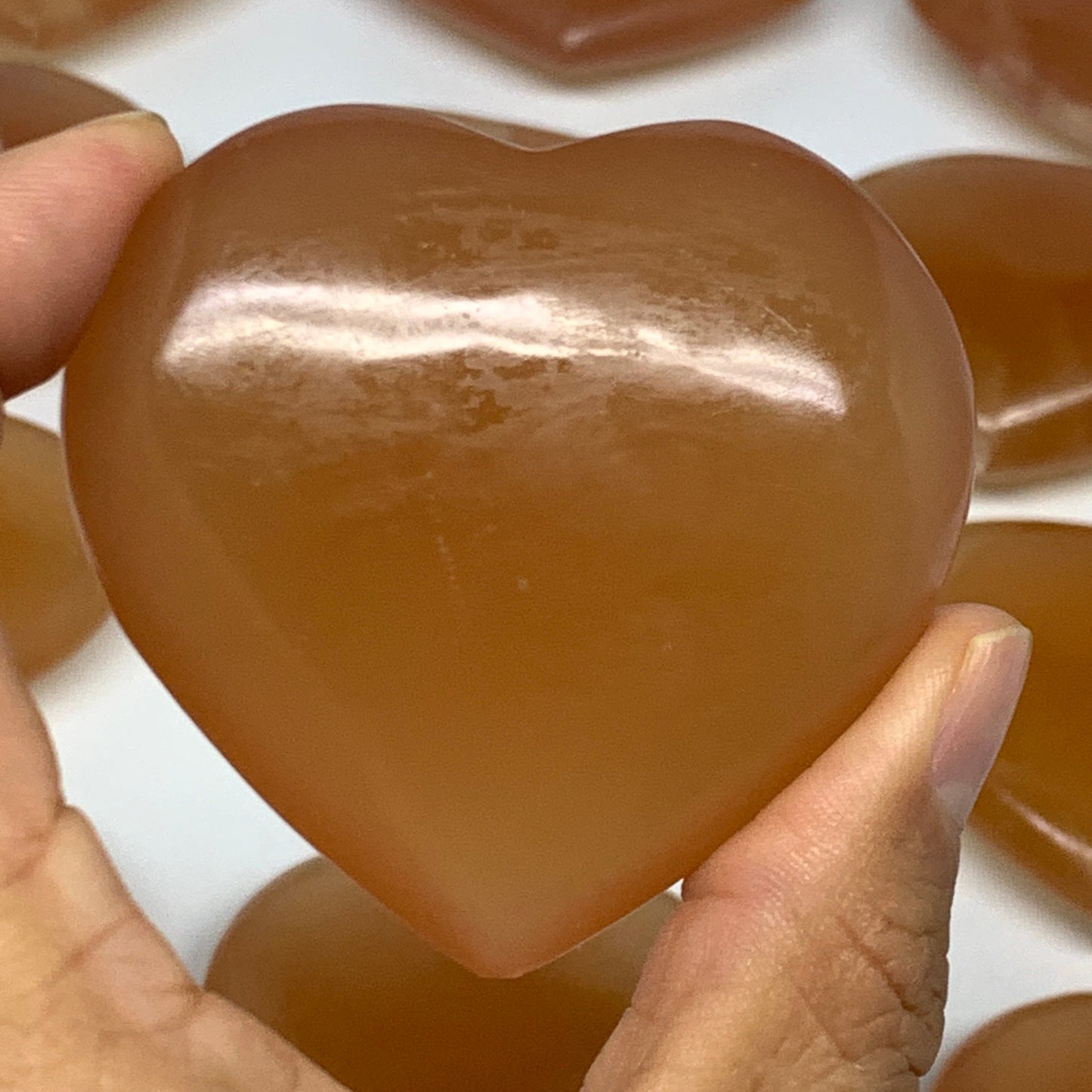 5.12 lbs ,24 pcs, 1.8"- 2.5", Natural Honey Calcite Hearts @Afghanistan, B26827