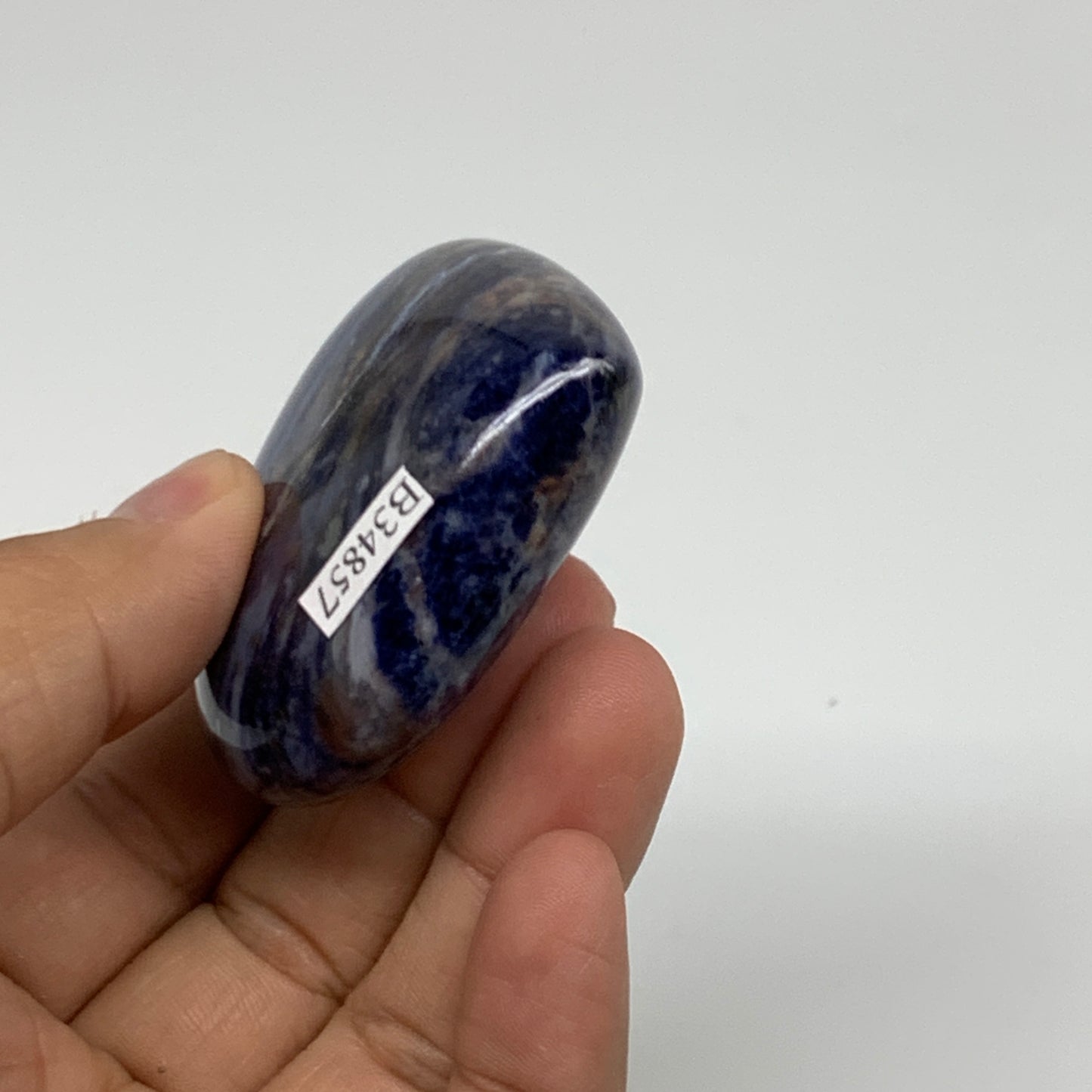 80.9g, 2.1"x2.2"x0.8", Natural Sodalite Heart Polished Gemstone, B34857