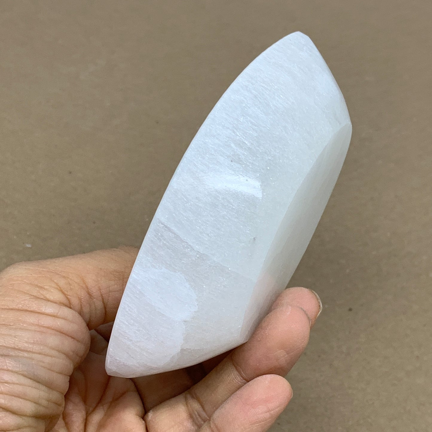 224g, 4.6"x2.7"x1.1", Natural Eye Shape Selenite Bowl Crystals, B36161