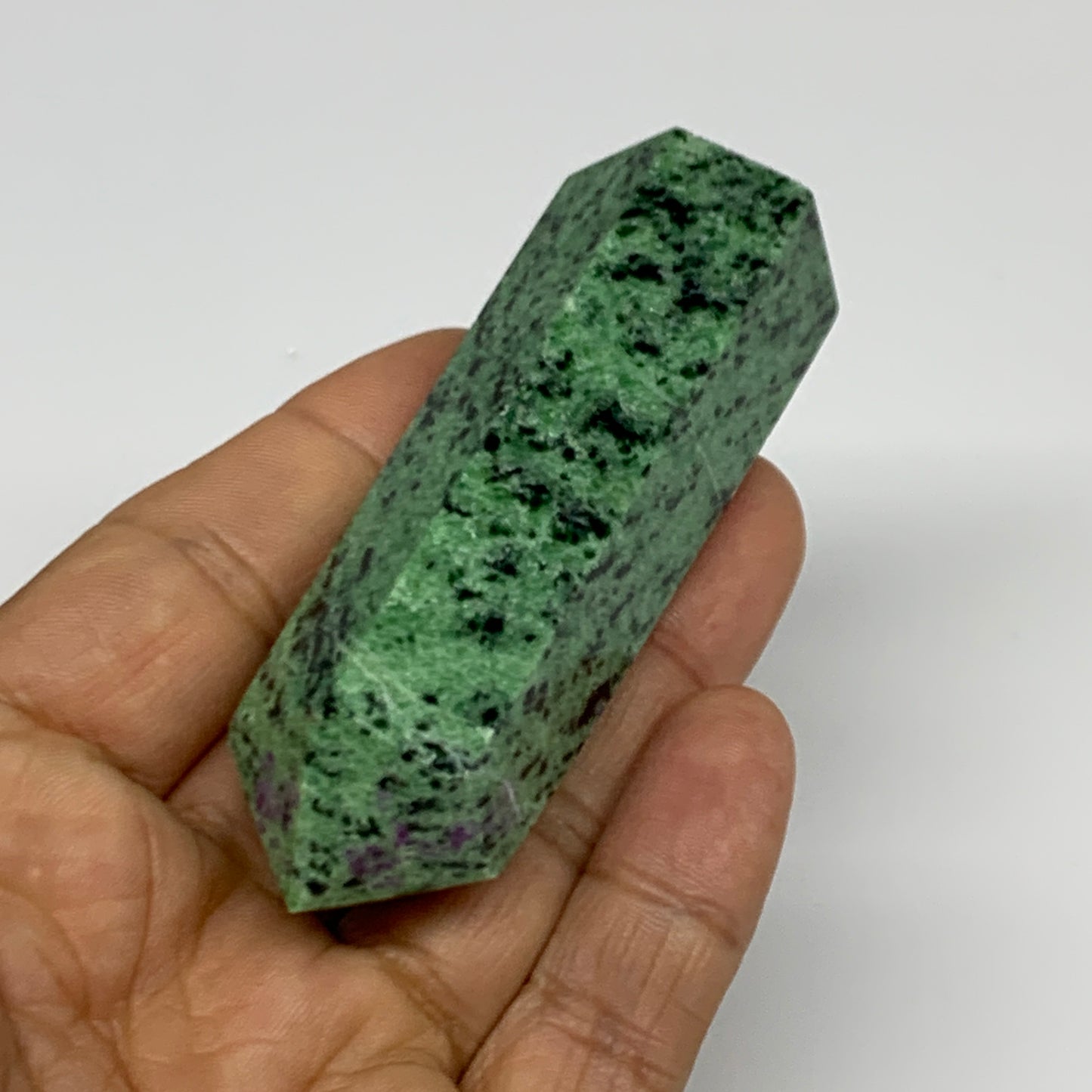 108.8g, 3"x0.9", Natural Ruby Zoisite Tower Point Obelisk @India, B31468