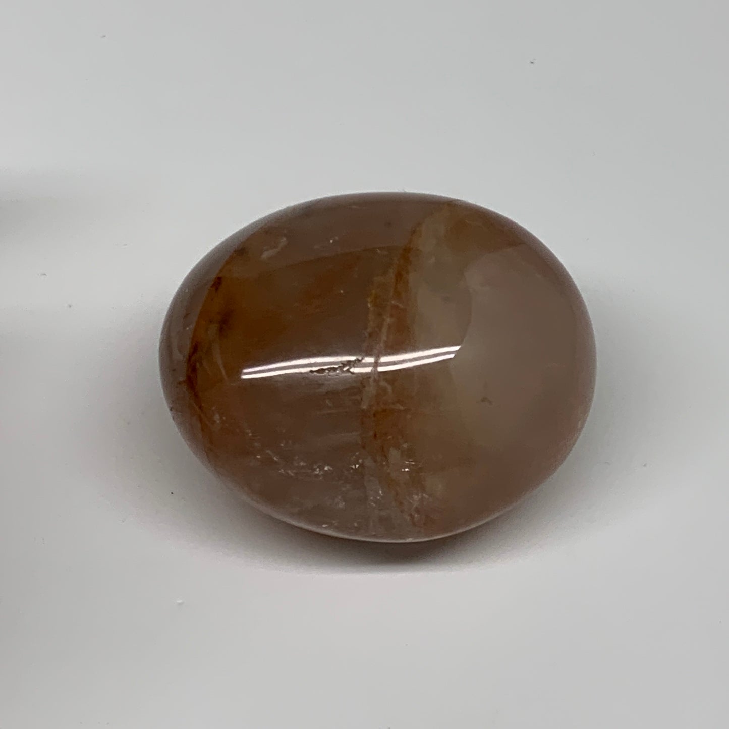 170.9g,2.3"x2.1"x1.5", Red Hematoid Fire Quartz Palm-Stone Crystal Polished, B30