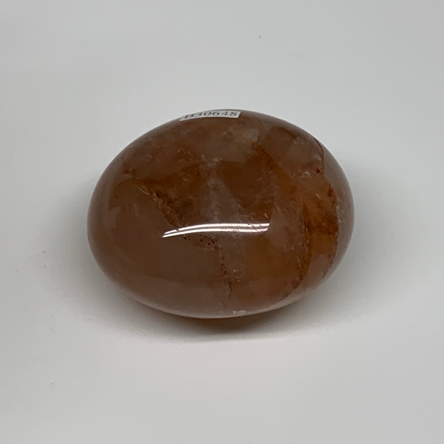 170.9g,2.3"x2.1"x1.5", Red Hematoid Fire Quartz Palm-Stone Crystal Polished, B30