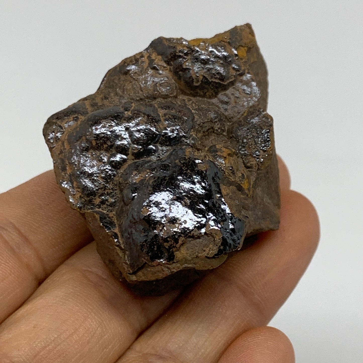 97.2g, 2.2"x1.6"x1", Rough Hematite Botryoidal Mineral Crystal, B37058