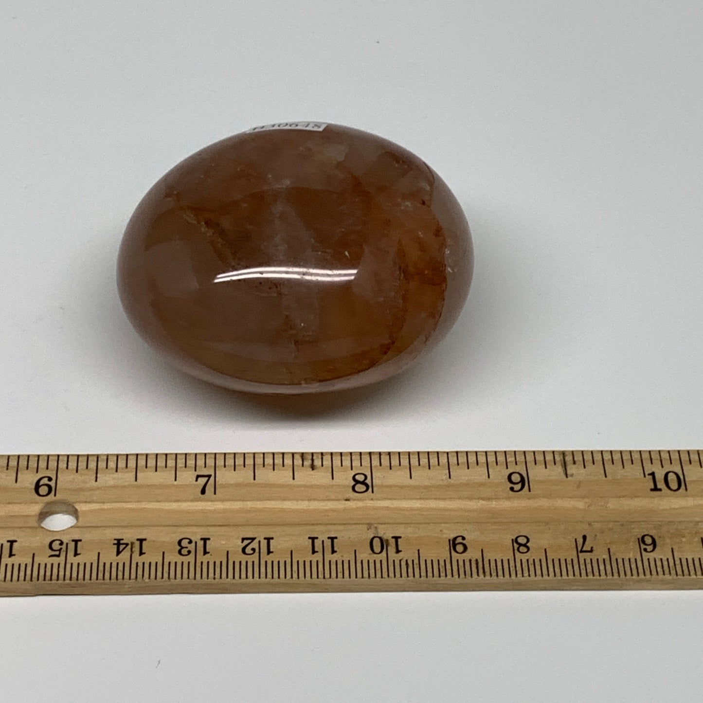 170.9g,2.3"x2.1"x1.5", Red Hematoid Fire Quartz Palm-Stone Crystal Polished, B30