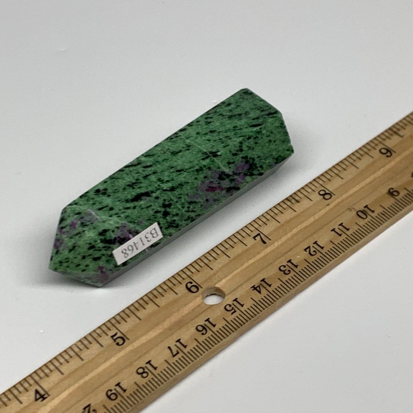 108.8g, 3"x0.9", Natural Ruby Zoisite Tower Point Obelisk @India, B31468