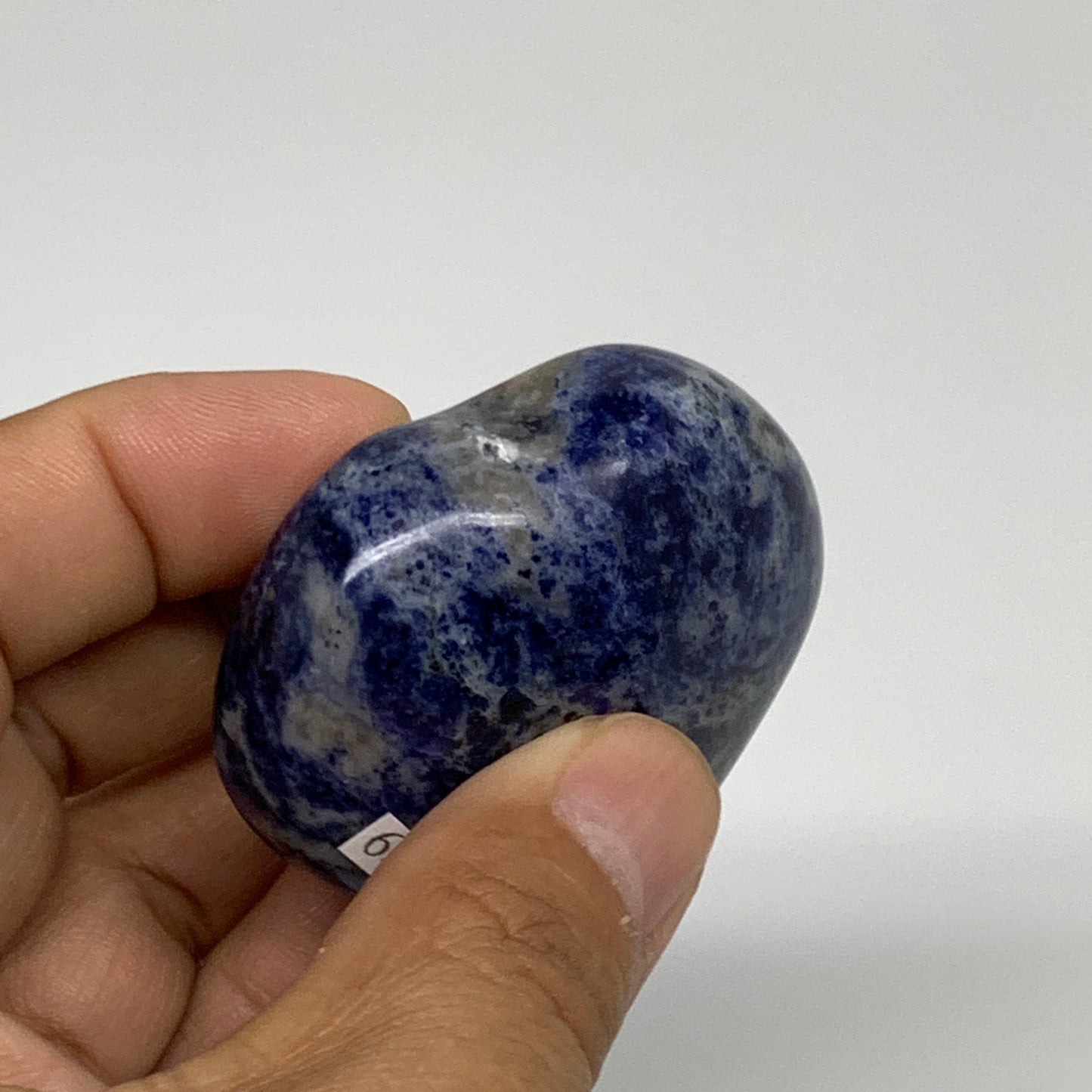 84.3g, 2"x2.1"x0.9", Natural Sodalite Heart Polished Gemstone, B34859