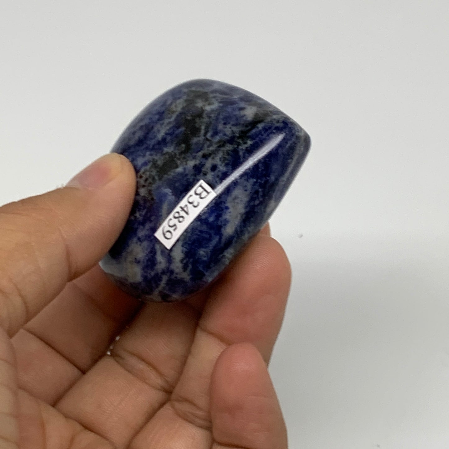 84.3g, 2"x2.1"x0.9", Natural Sodalite Heart Polished Gemstone, B34859