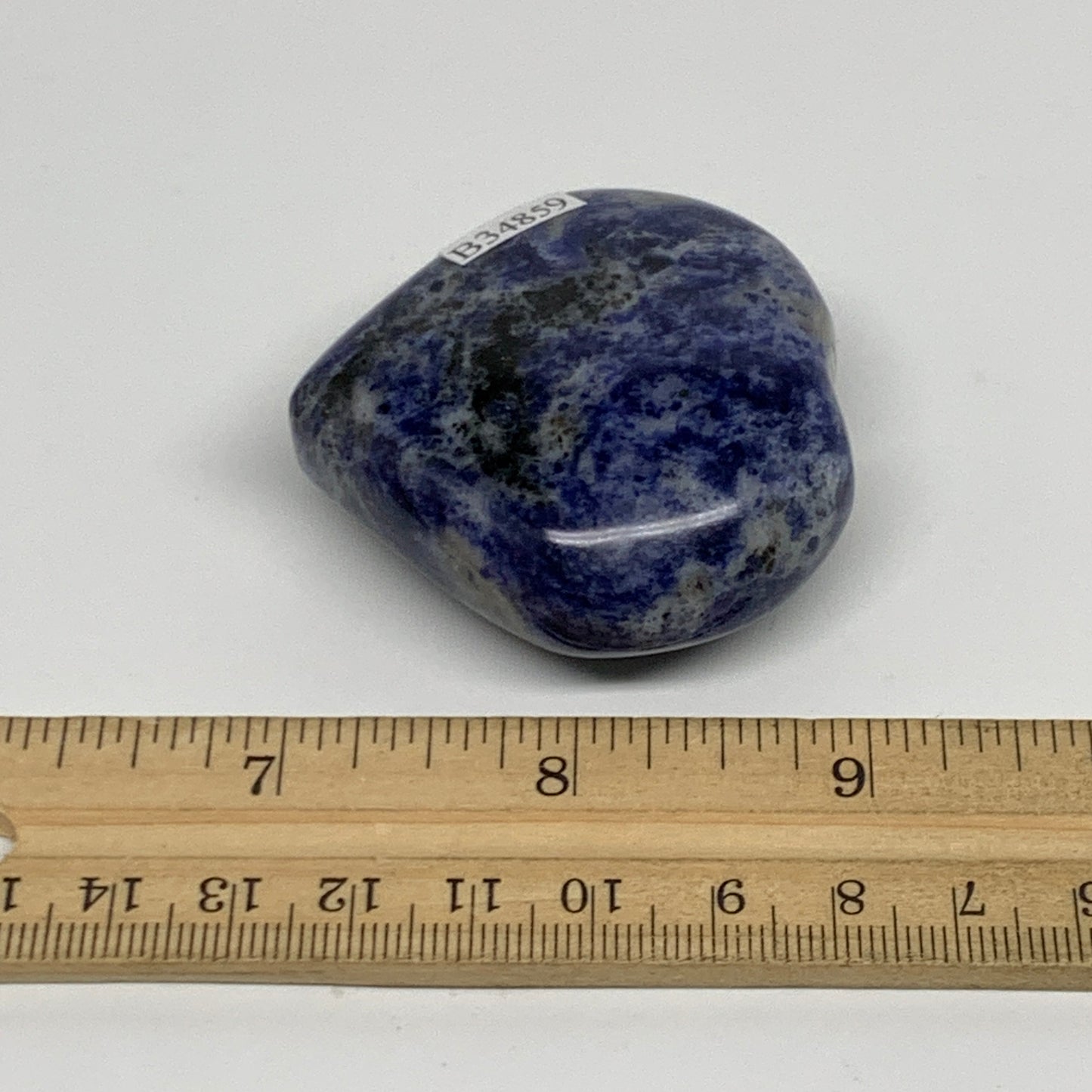 84.3g, 2"x2.1"x0.9", Natural Sodalite Heart Polished Gemstone, B34859