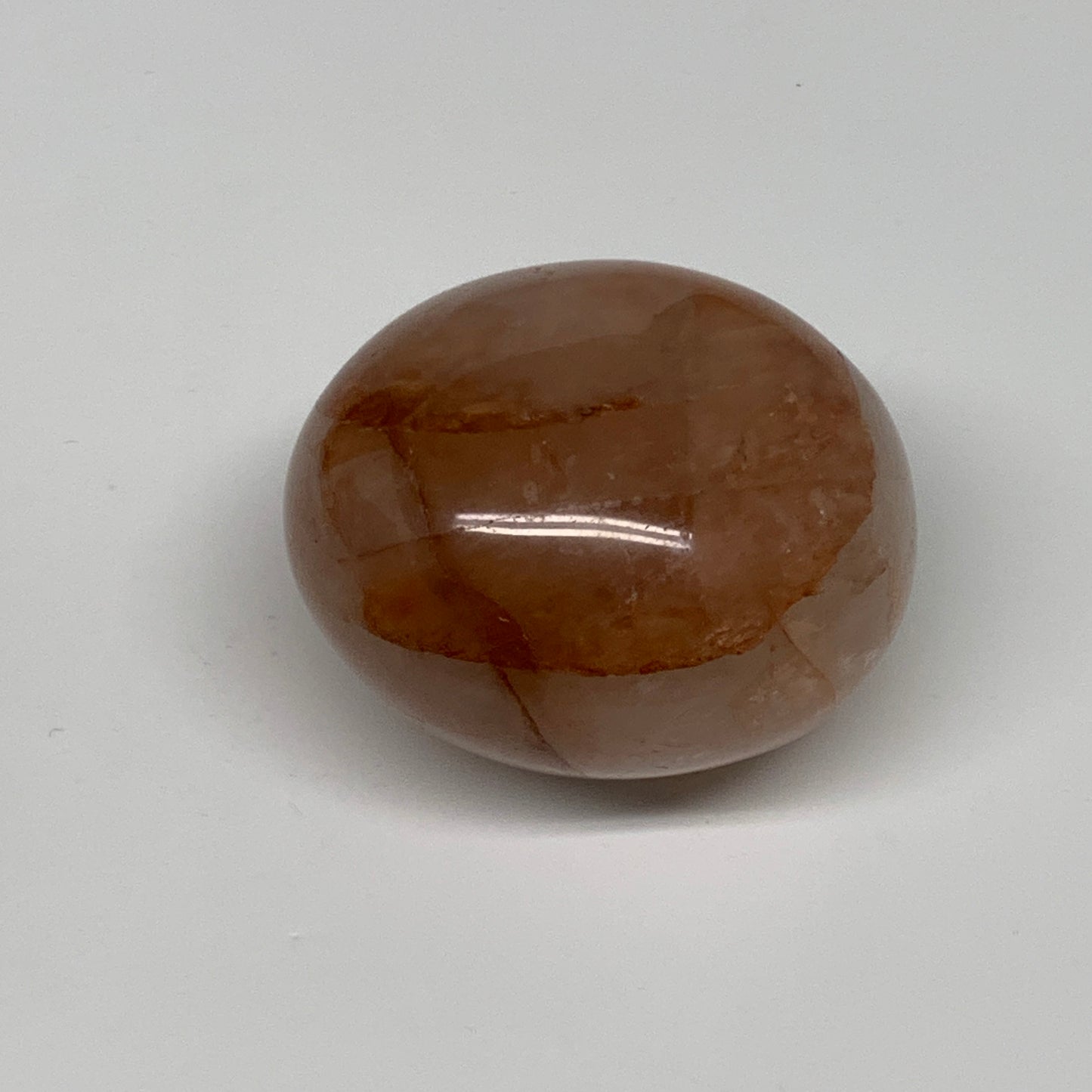 171g,2.3"x2.1"x1.5", Red Hematoid Fire Quartz Palm-Stone Crystal Polished, B3064