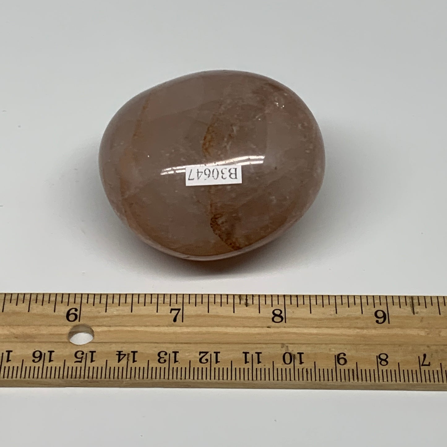 171g,2.3"x2.1"x1.5", Red Hematoid Fire Quartz Palm-Stone Crystal Polished, B3064