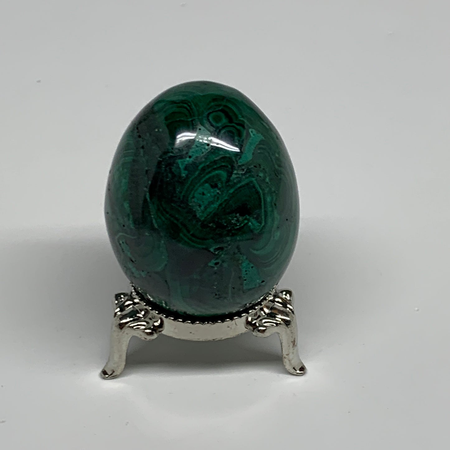 140g, 2"x1.5", Natural Solid Malachite Egg Polished Gemstone @Congo, B32771