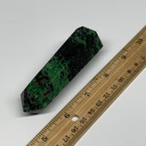 128.8g, 3.5"x1", Natural Ruby Zoisite Tower Point Obelisk @India, B31469