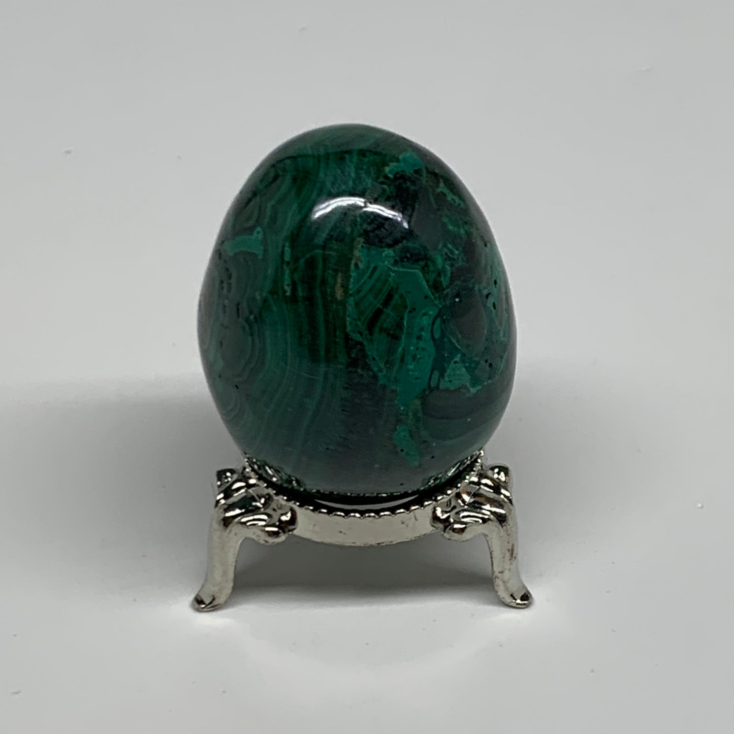 140g, 2"x1.5", Natural Solid Malachite Egg Polished Gemstone @Congo, B32771