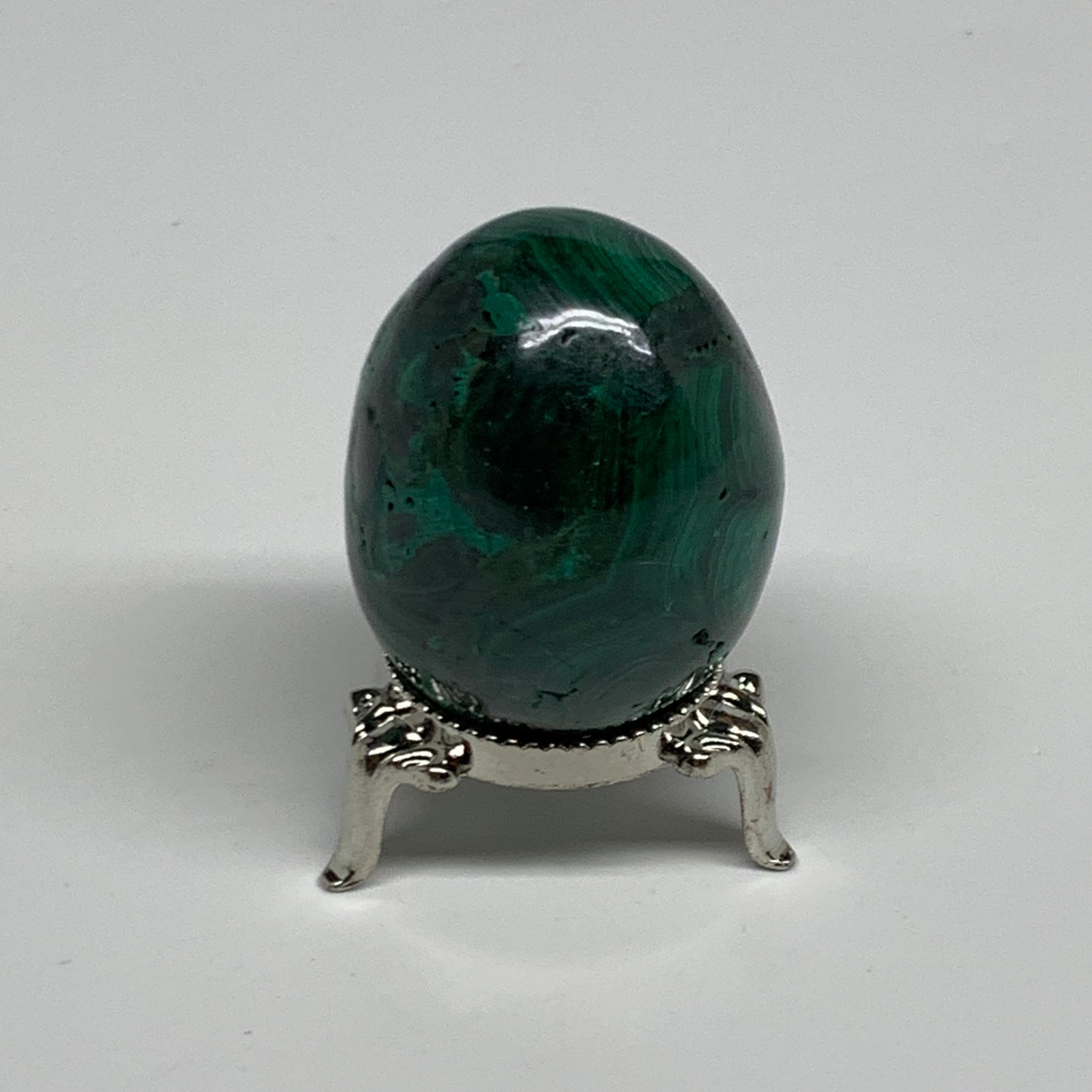 140g, 2"x1.5", Natural Solid Malachite Egg Polished Gemstone @Congo, B32771