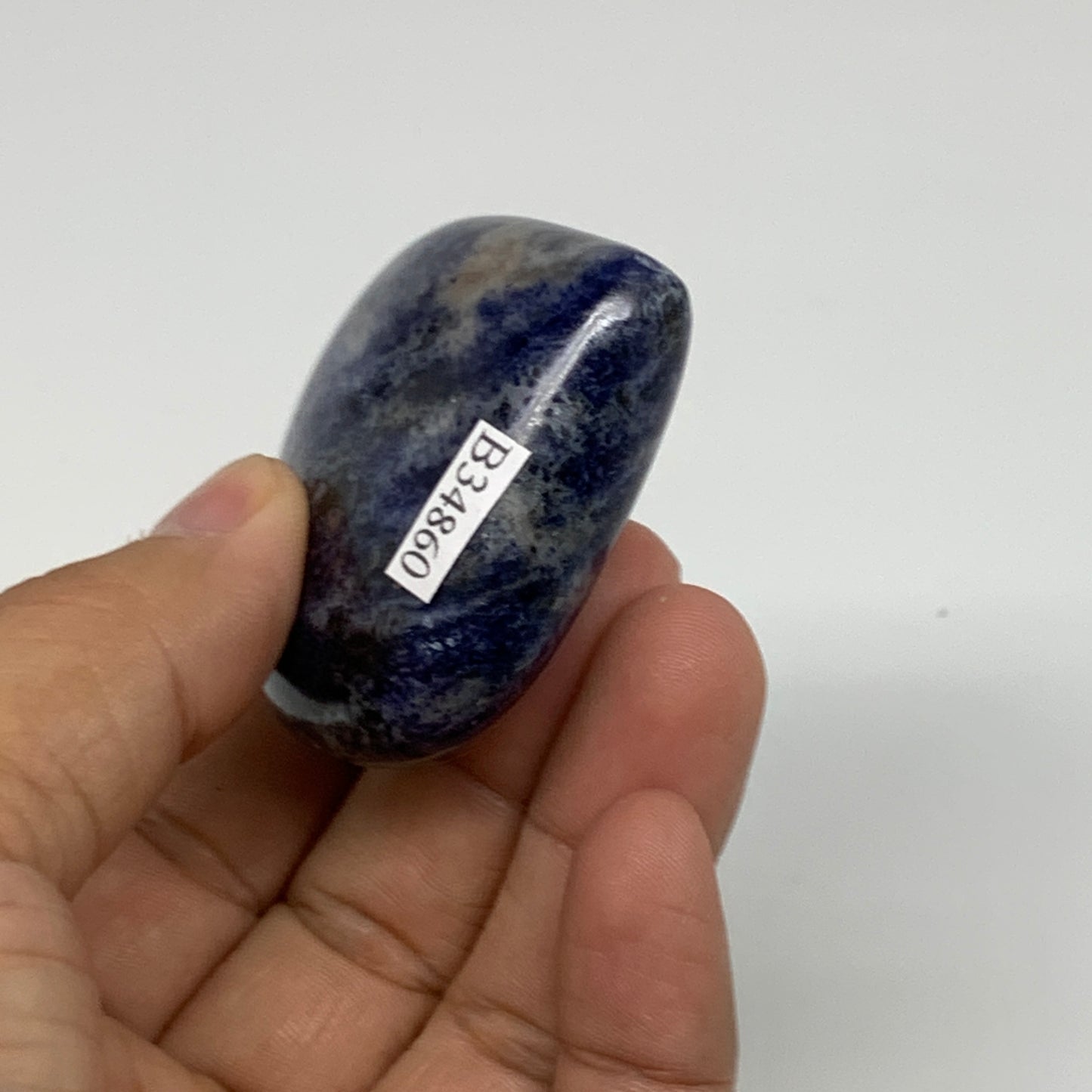 75.9g, 2"x2.1"x0.8", Natural Sodalite Heart Polished Gemstone, B34860