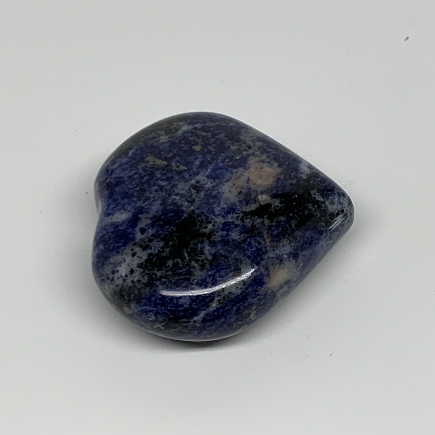 75.9g, 2"x2.1"x0.8", Natural Sodalite Heart Polished Gemstone, B34860