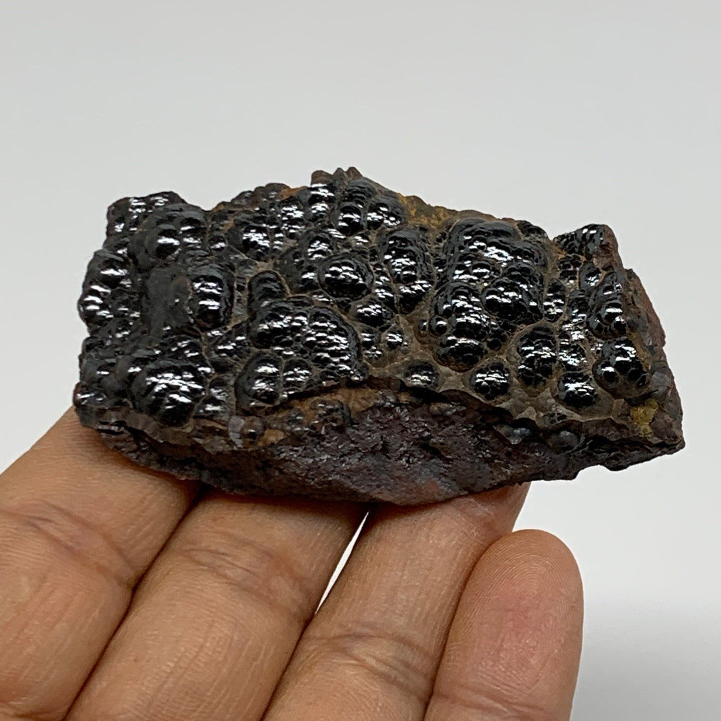 87.4g, 2.6"x1.4"x0.7", Rough Hematite Botryoidal Mineral Crystal, B37060