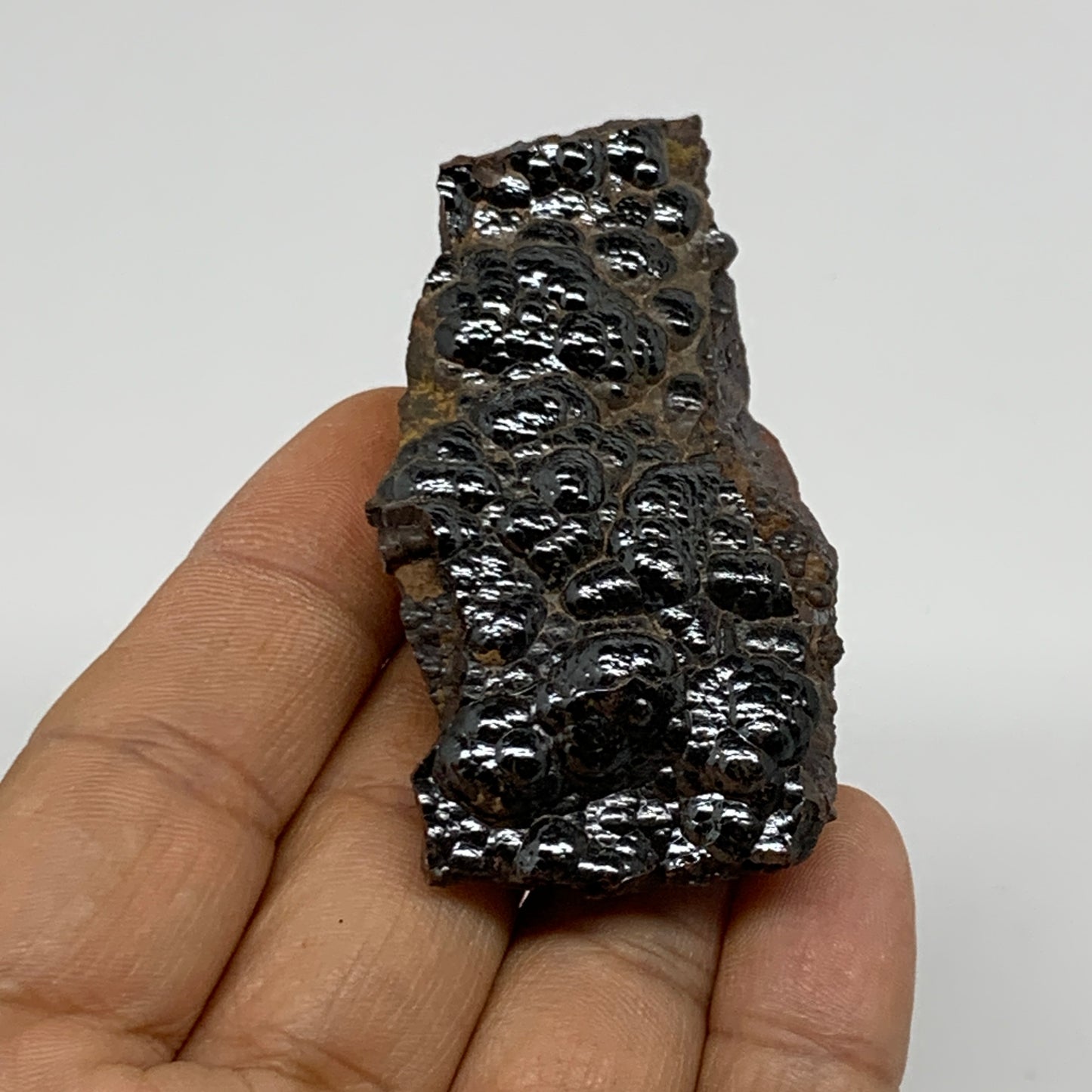 87.4g, 2.6"x1.4"x0.7", Rough Hematite Botryoidal Mineral Crystal, B37060