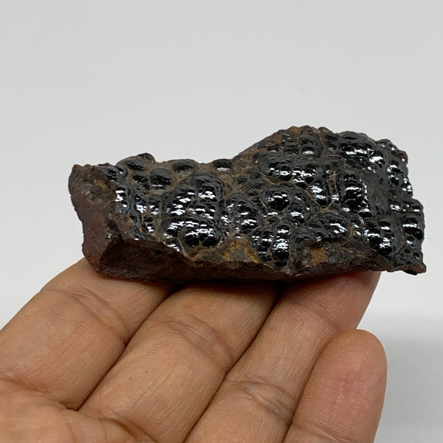 87.4g, 2.6"x1.4"x0.7", Rough Hematite Botryoidal Mineral Crystal, B37060