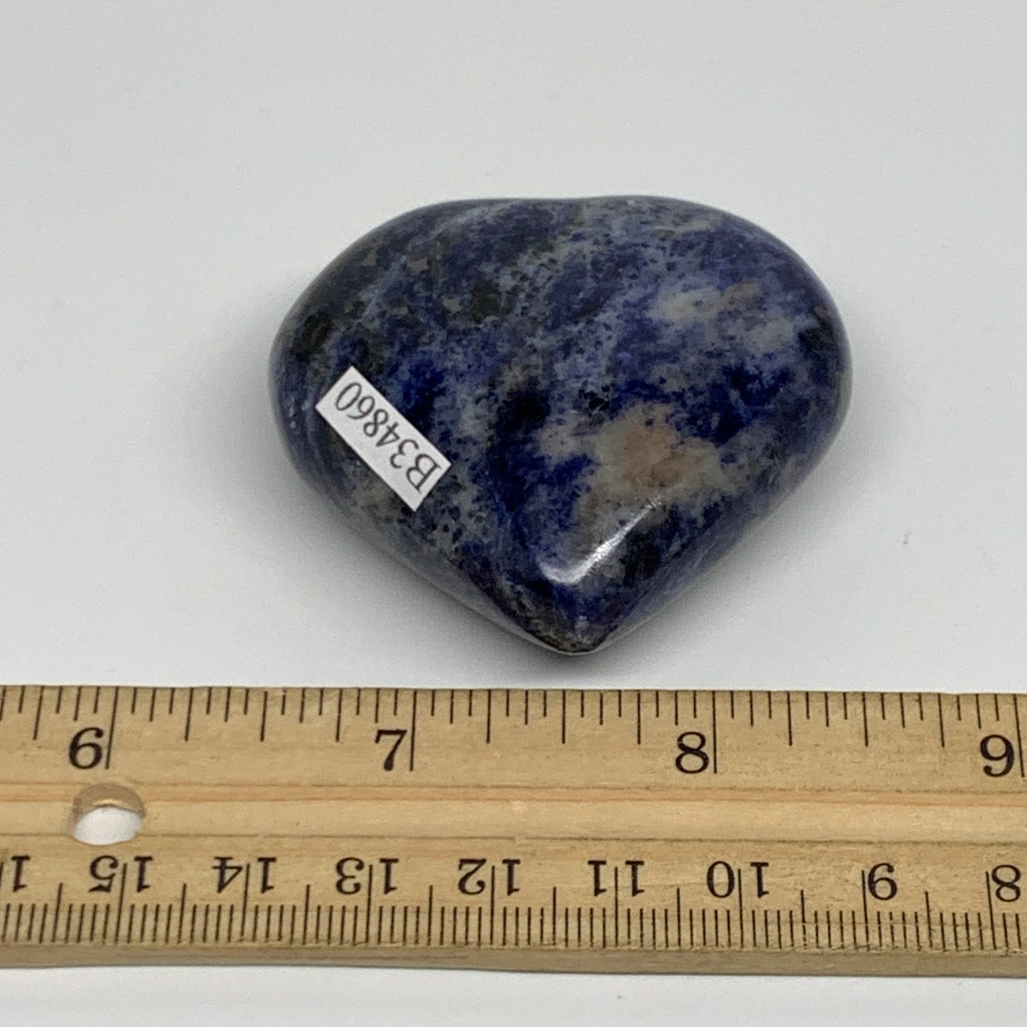 75.9g, 2"x2.1"x0.8", Natural Sodalite Heart Polished Gemstone, B34860