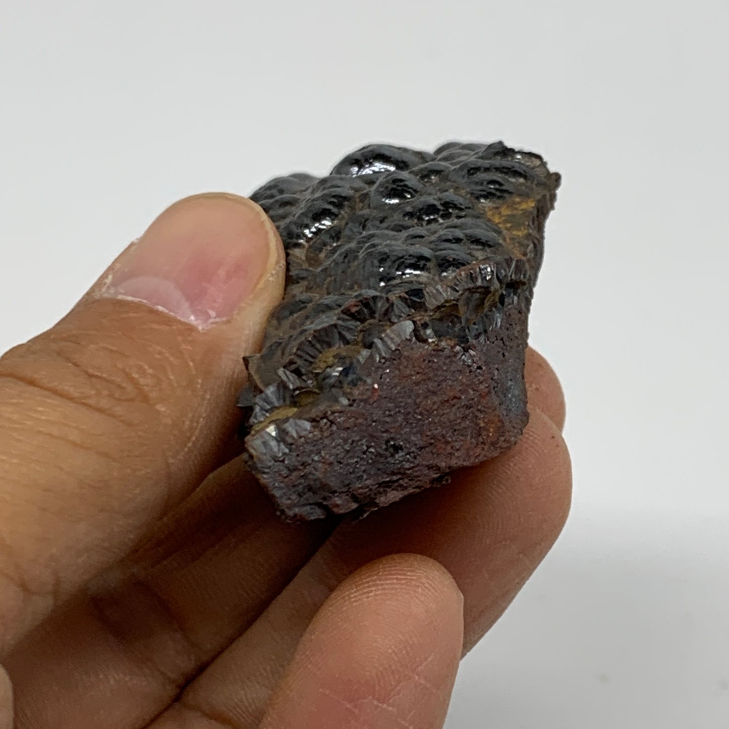 87.4g, 2.6"x1.4"x0.7", Rough Hematite Botryoidal Mineral Crystal, B37060