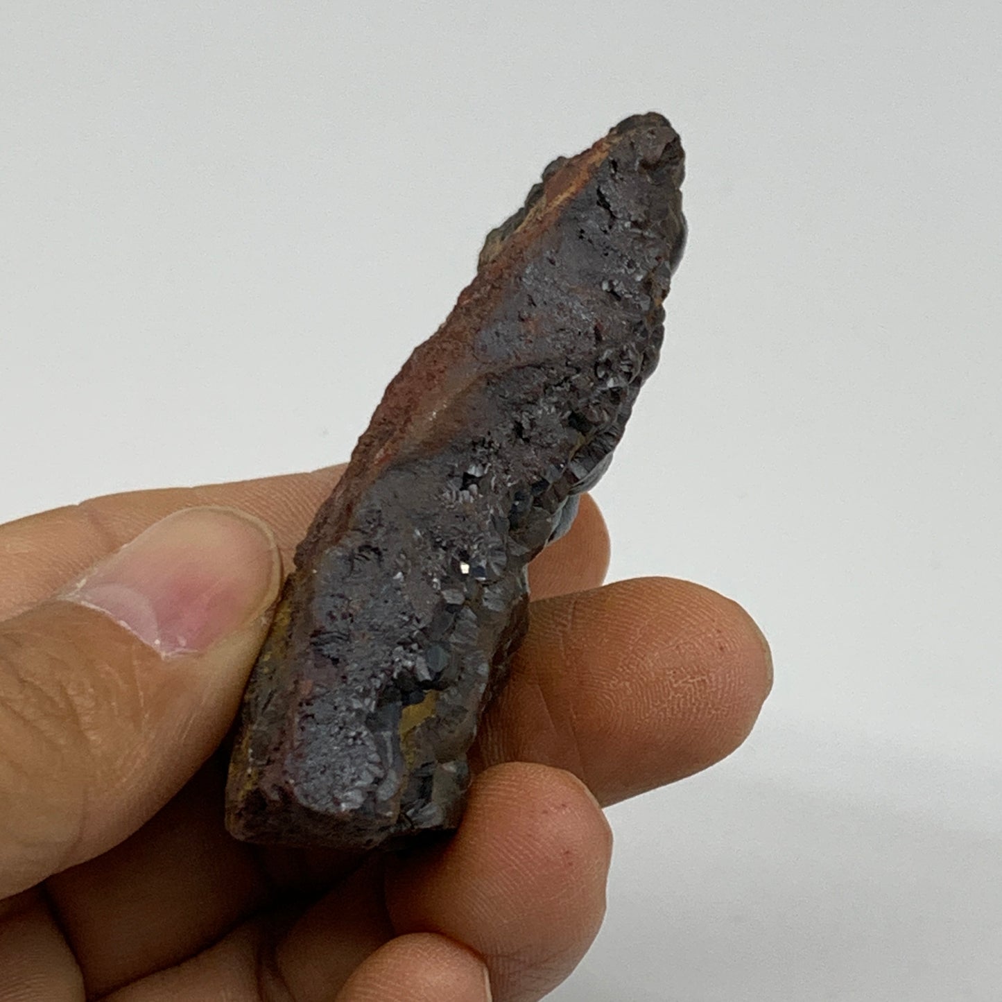 87.4g, 2.6"x1.4"x0.7", Rough Hematite Botryoidal Mineral Crystal, B37060